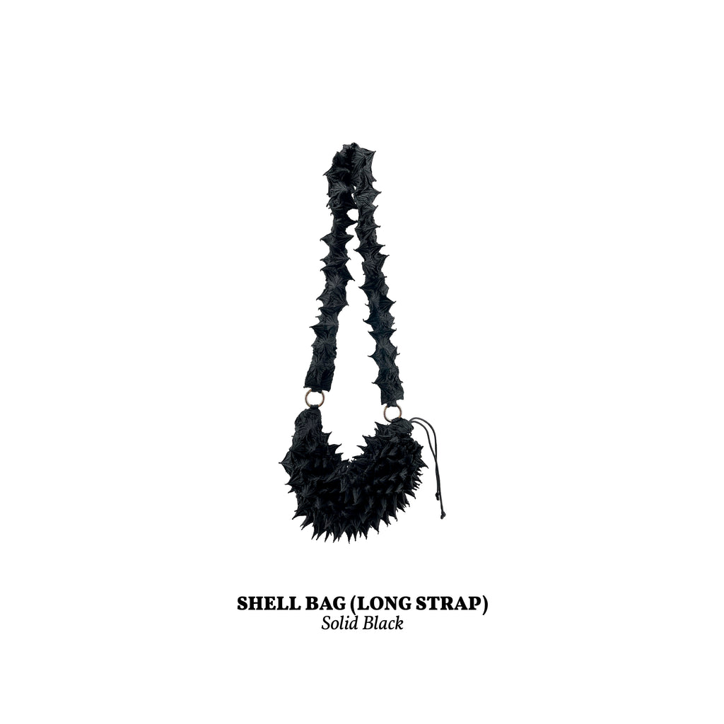 FUGUKU SLING BAG - SHELL BAG LONG - SOLID BLACK