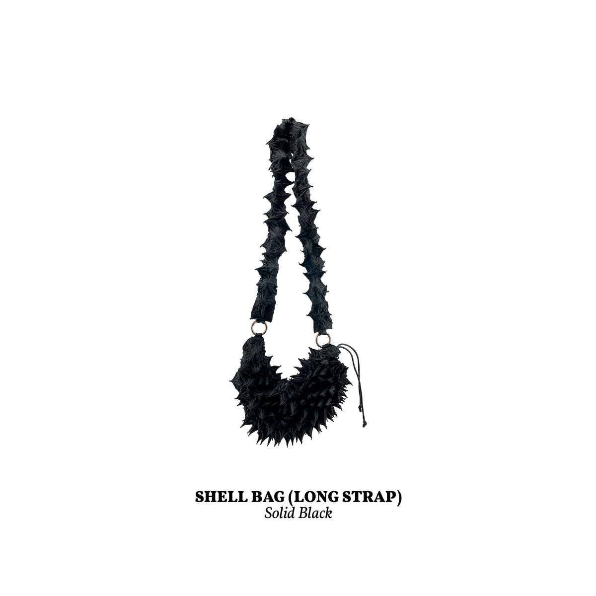 FUGUKU SLING BAG - SHELL BAG LONG - SOLID BLACK
