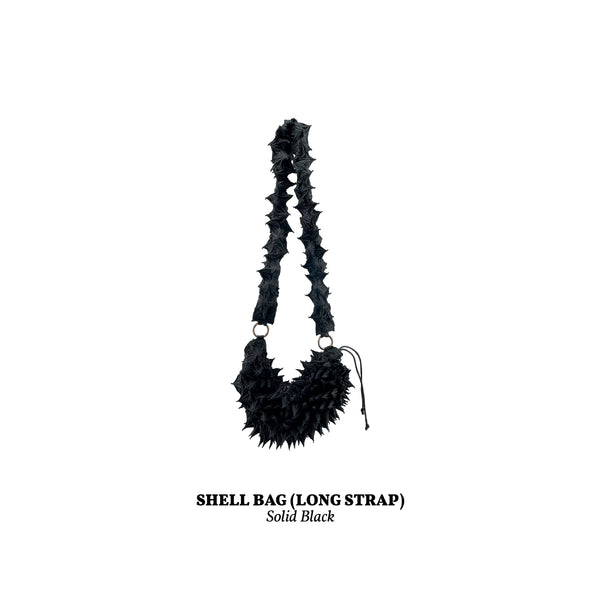 FUGUKU SLING BAG - SHELL BAG LONG - SOLID BLACK