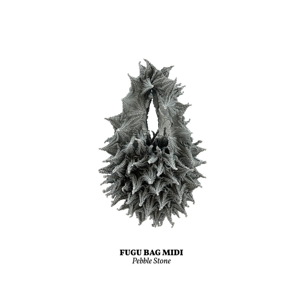 FUGUKU HAND BAG - FUGU MIDI - PEBBLE STONE