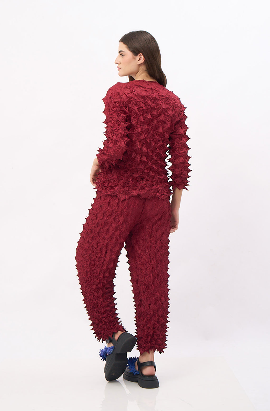 FUGUKU UNISEX STRAIGHT PANTS - VELVET MAROON