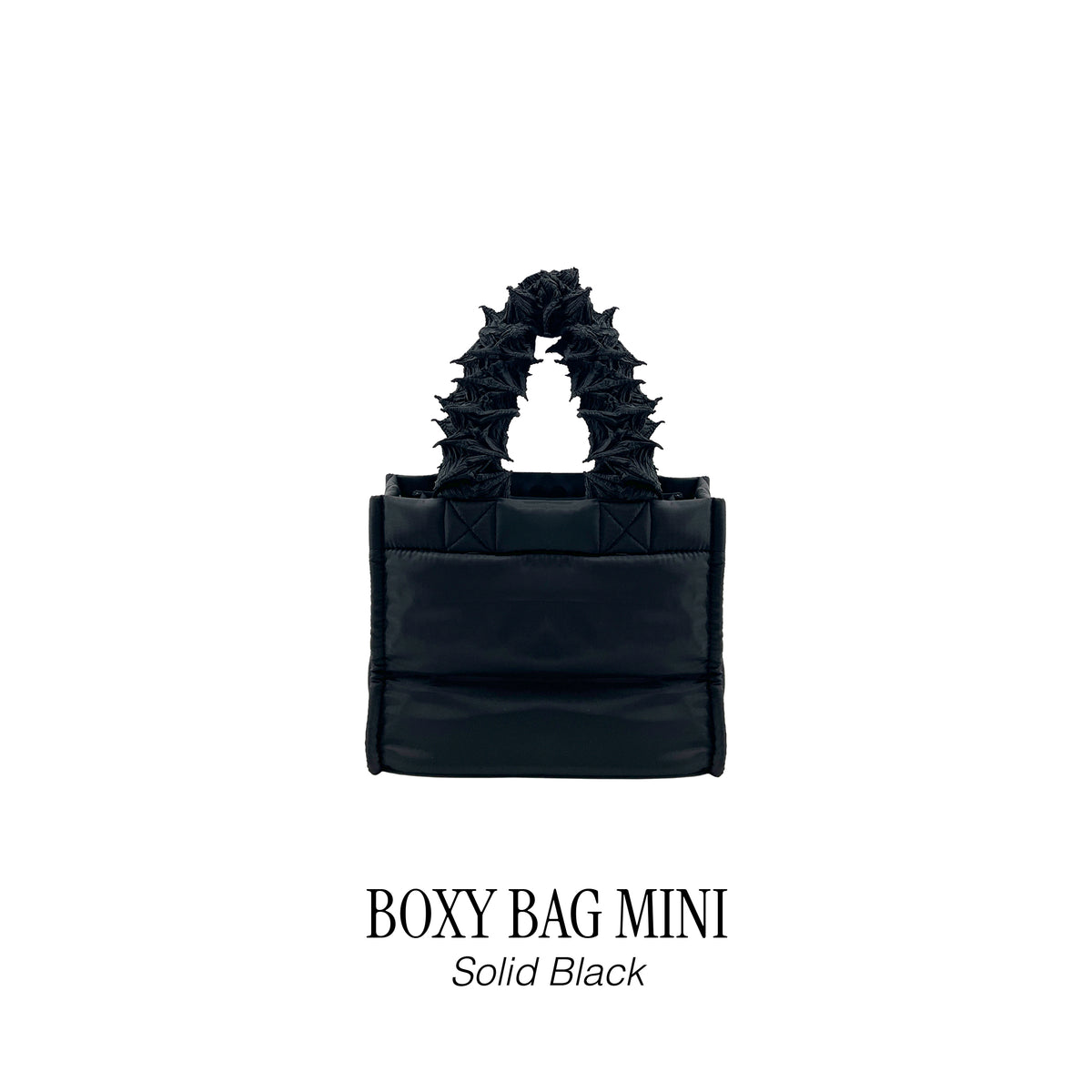 FUGUKU HAND BAG - BOXY BAG MINI - SOLID BLACK