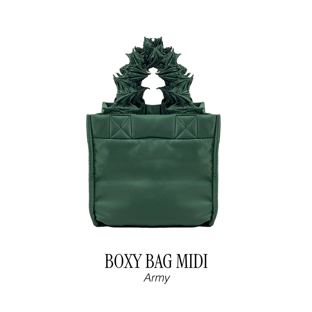 FUGUKU HAND BAG - BOXY BAG MIDI - ARMY