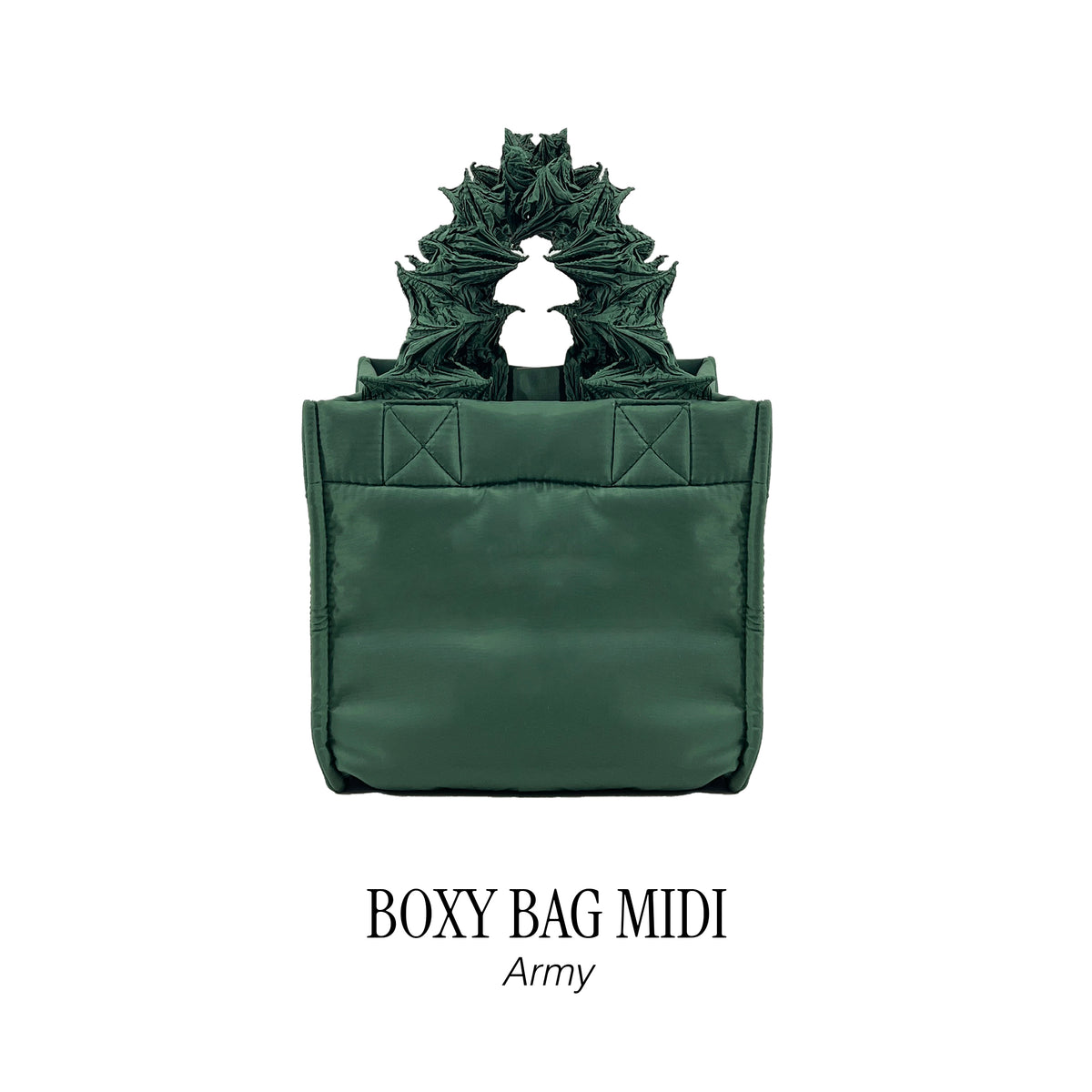 FUGUKU HAND BAG - BOXY BAG MIDI - ARMY