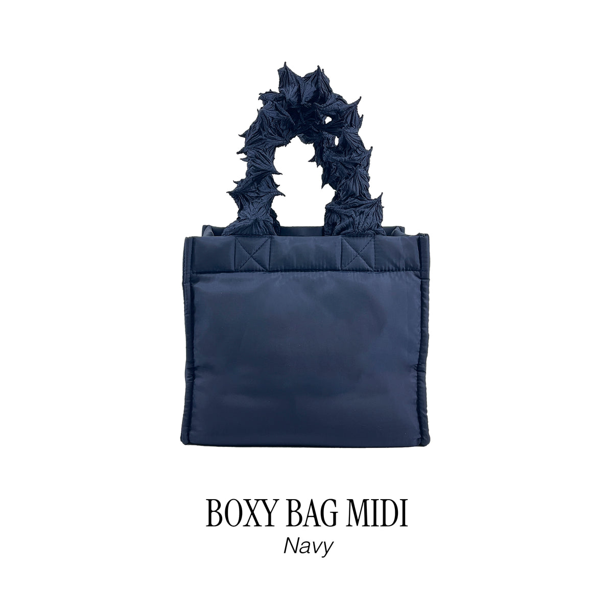FUGUKU HAND BAG – BOXY BAG MIDI - NAVY