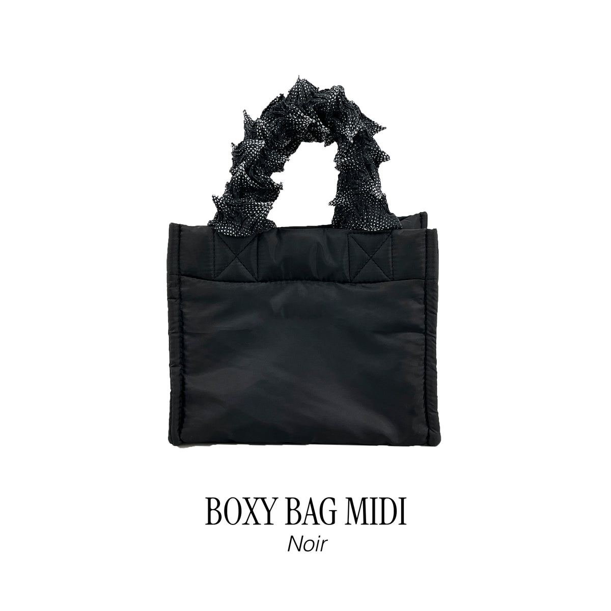 FUGUKU HAND BAG - BOXY BAG MIDI - NOIR