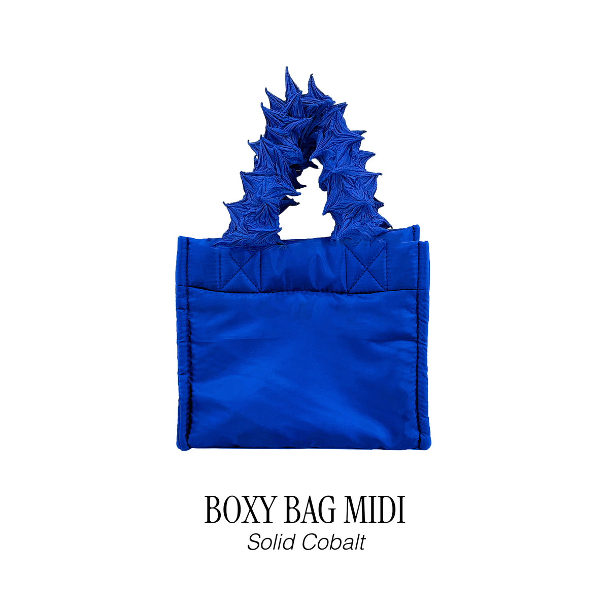 FUGUKU HAND BAG - BOXY BAG MIDI - SOLID COBALT