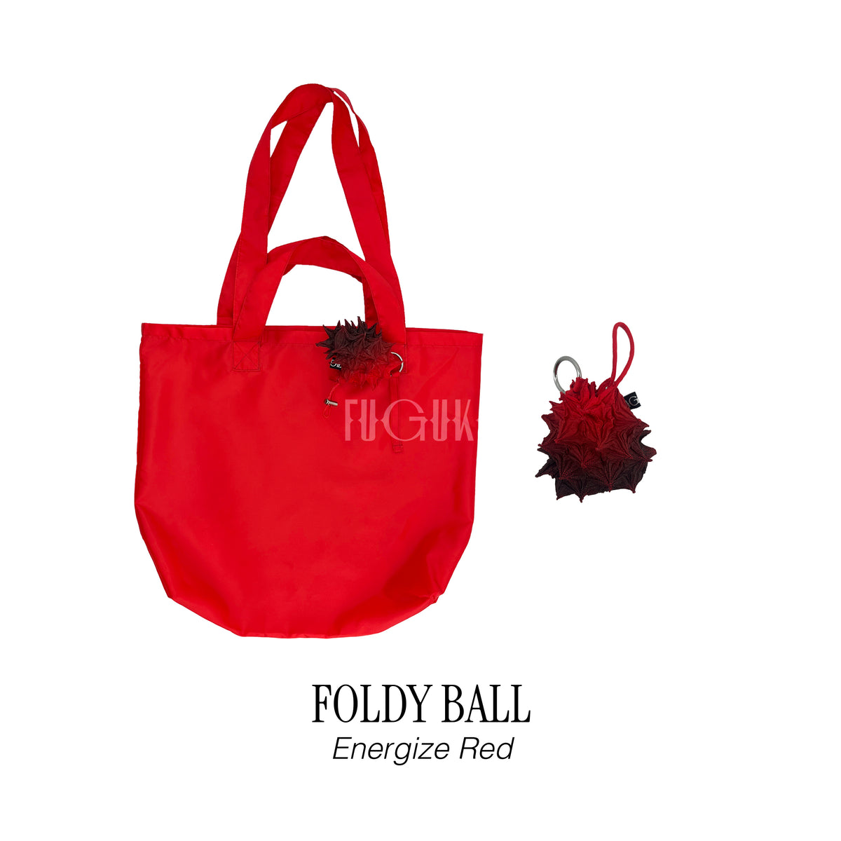 FUGUKU FOLDABLE BAG - FOLDY BALL - ENERGIZE RED