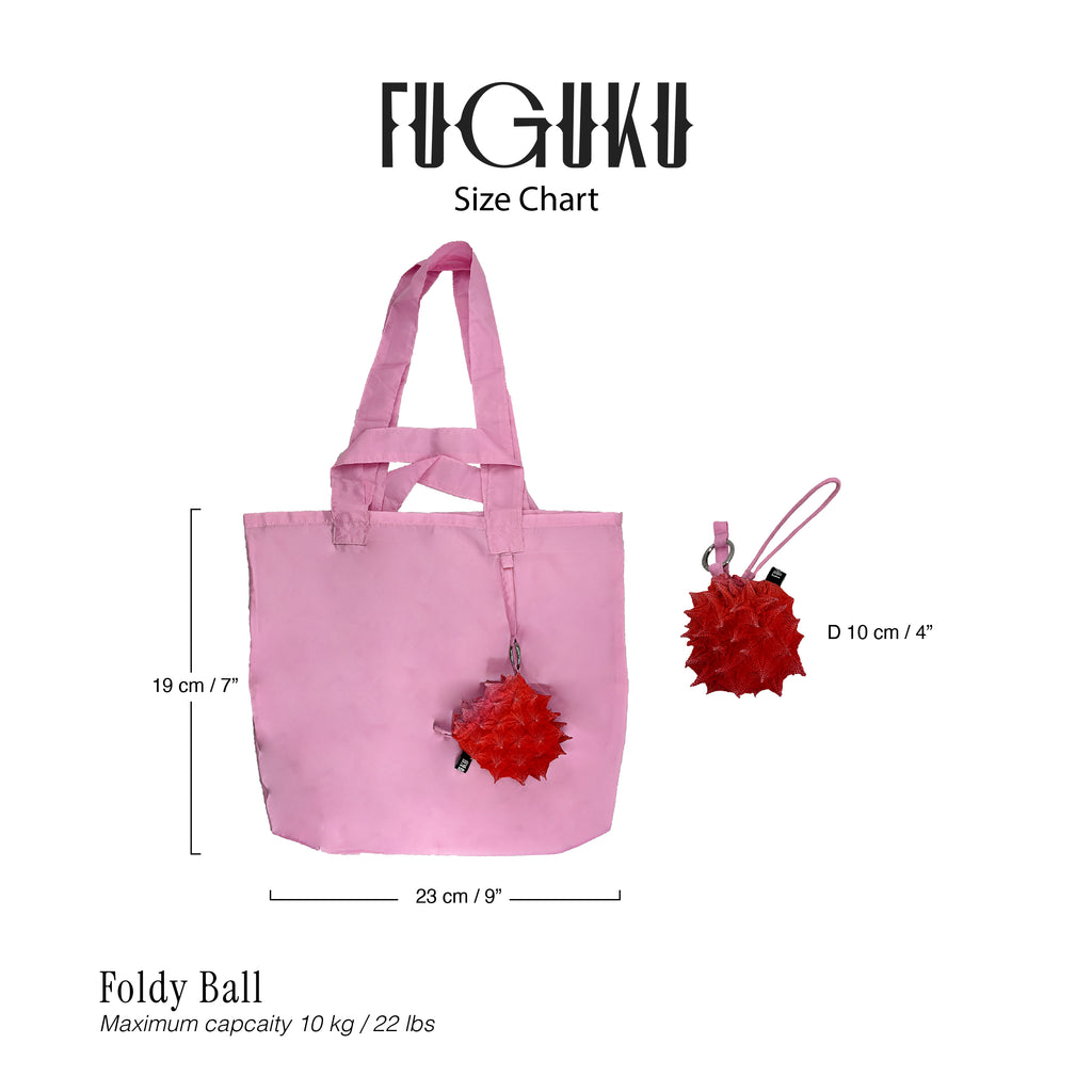 FUGUKU FOLDABLE BAG - FOLDY BALL - ENERGIZE RED