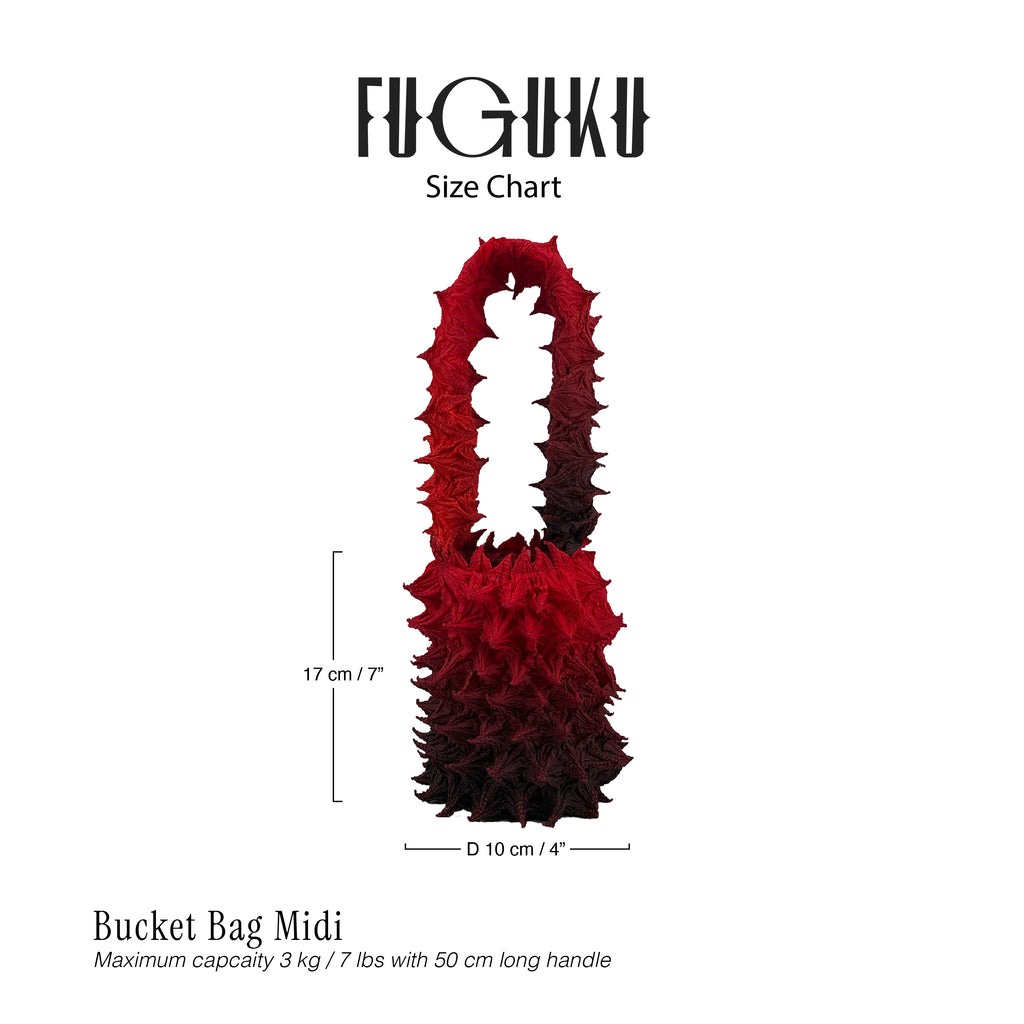 FUGUKU HAND BAG - BUCKET BAG MIDI - ENERGIZED RED
