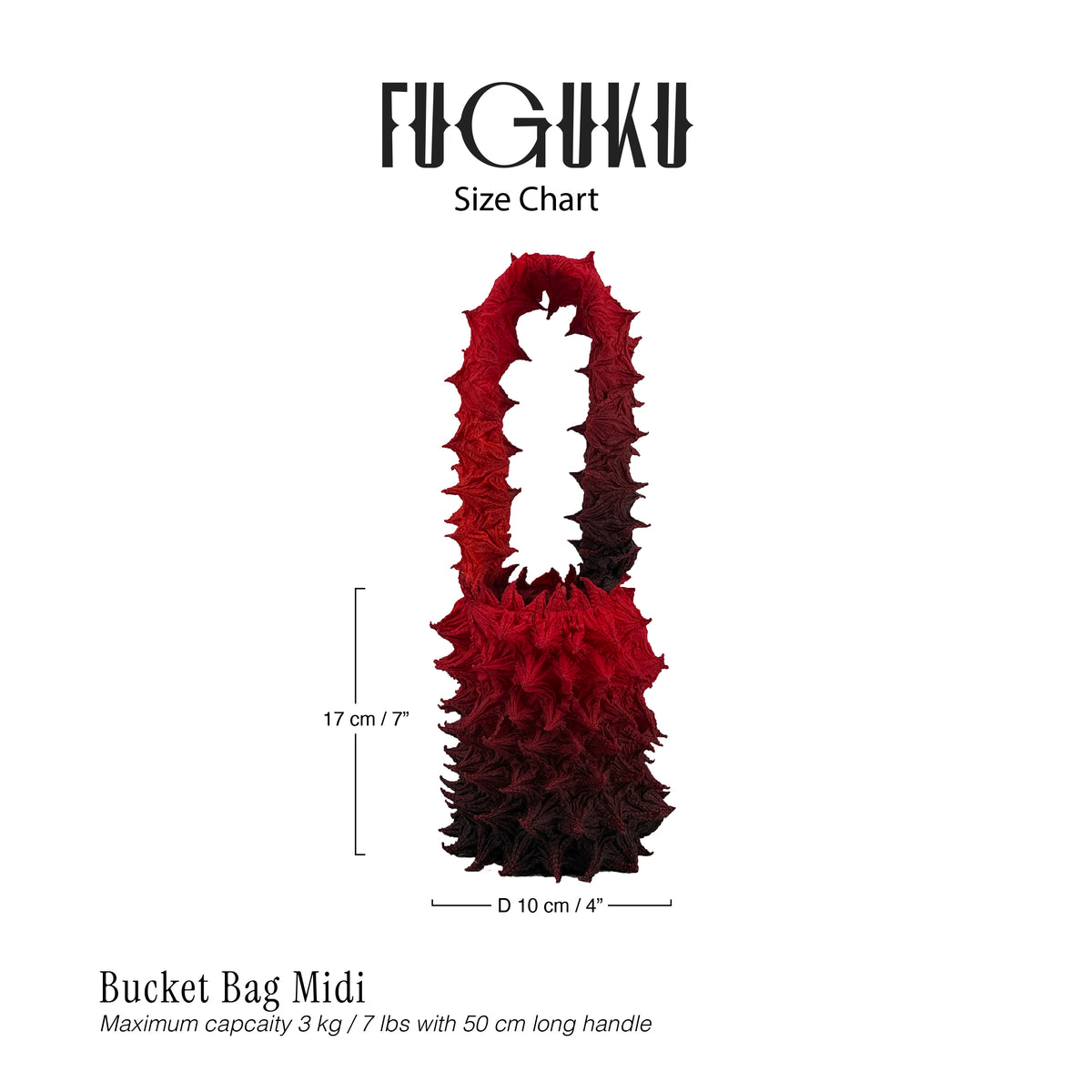 FUGUKU HAND BAG - BUCKET BAG MIDI - ENERGIZED RED