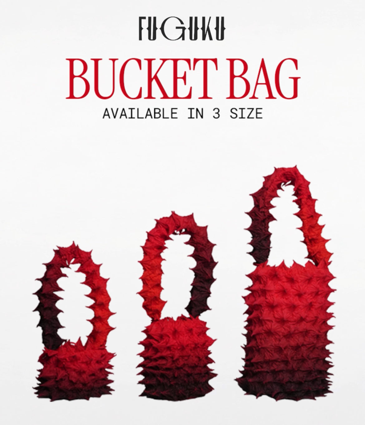FUGUKU HAND BAG - BUCKET BAG MIDI - ENERGIZED RED