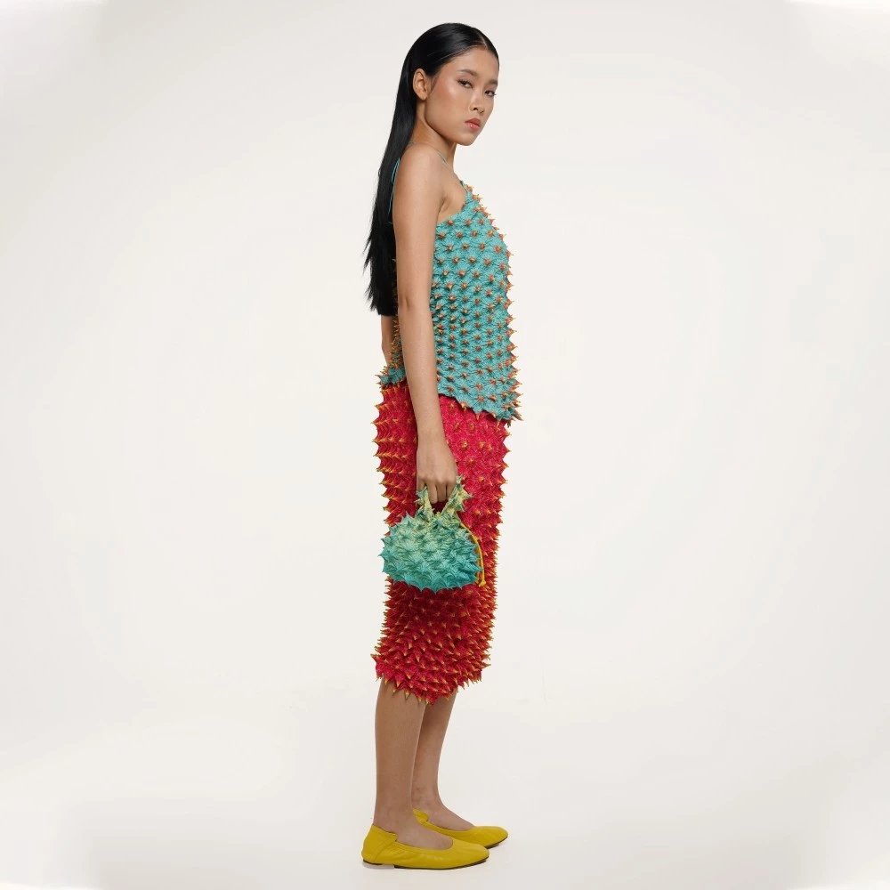 FUGUKU HAND BAG - FUGUKAI MIDI - CORAL BLUSH