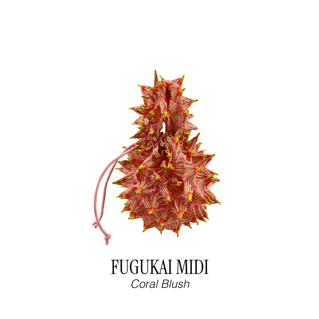 FUGUKU HAND BAG - FUGUKAI MIDI - CORAL BLUSH