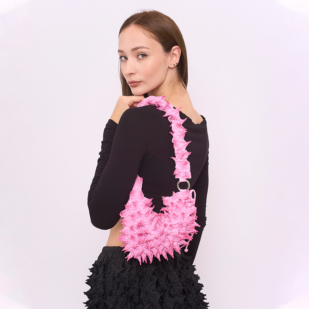FUGUKU SHOULDER BAG - SHELL BAG SHORT - CORAL BLAZE