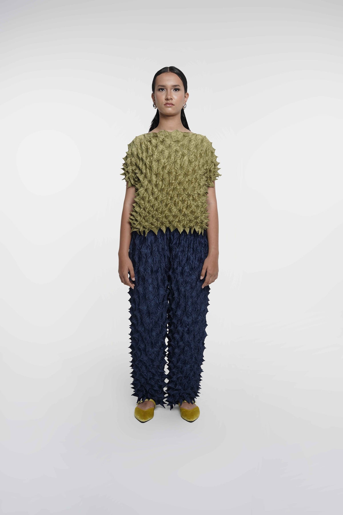 FUGUKU PONCHO TOP - OLIVE