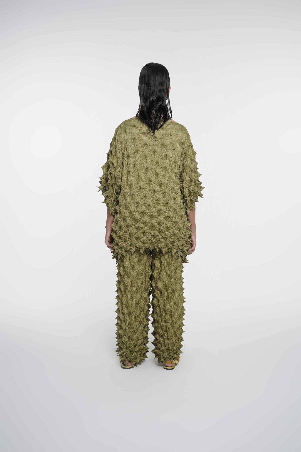 FUGUKU UNISEX STRAIGHT PANTS - VELVET OLIVE