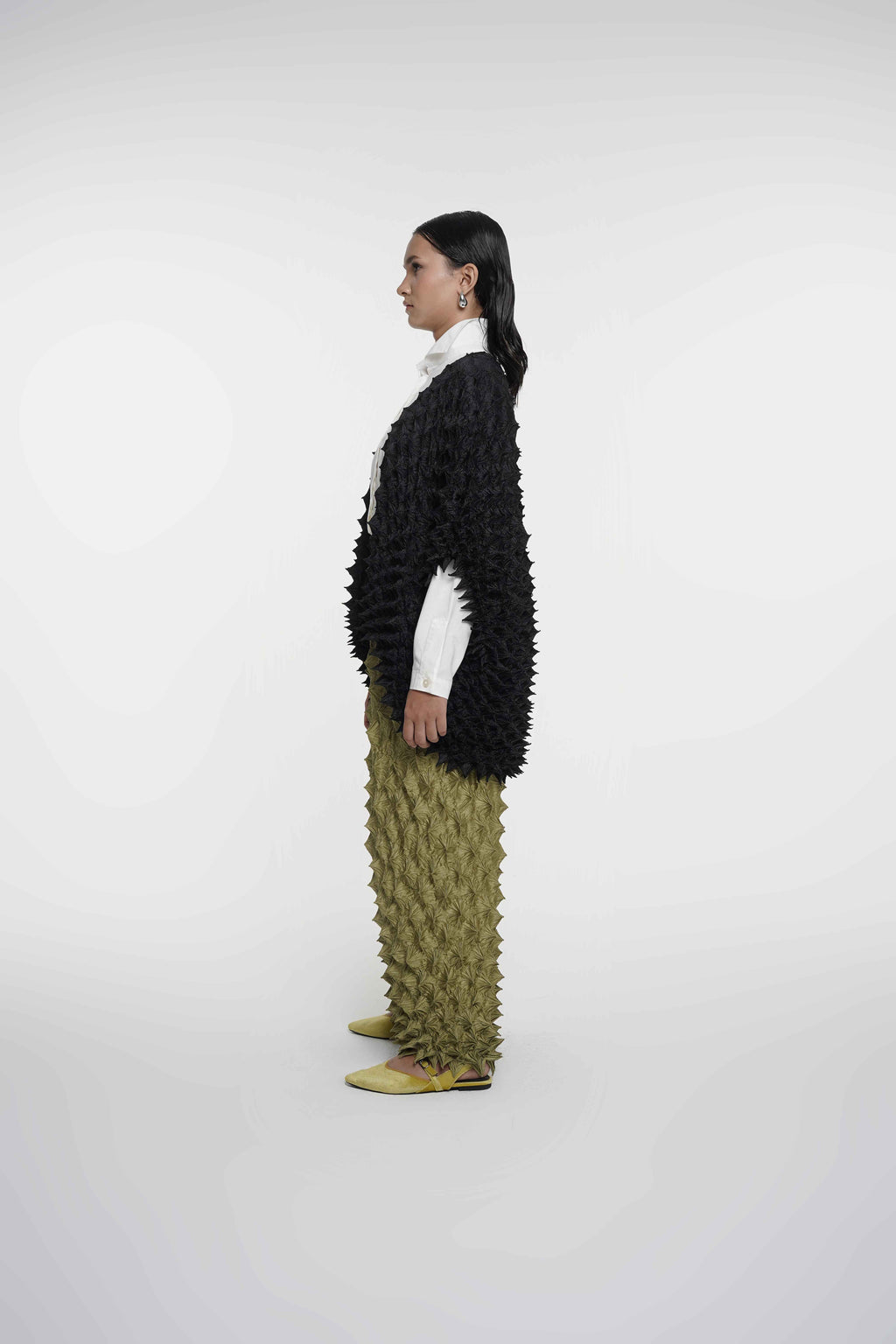 FUGUKU KIMONO OUTERWEAR - BLACK
