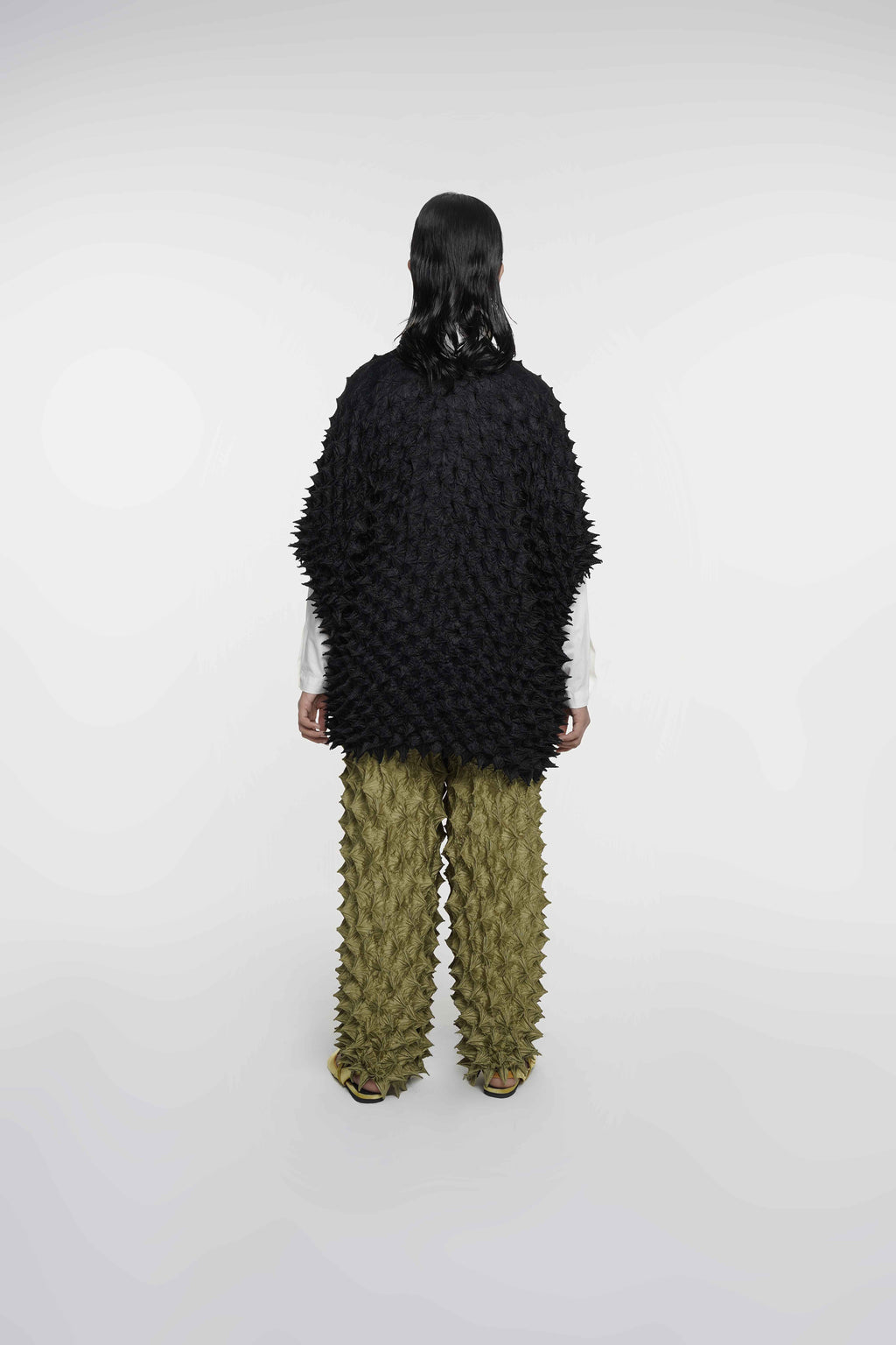 FUGUKU KIMONO OUTERWEAR - BLACK