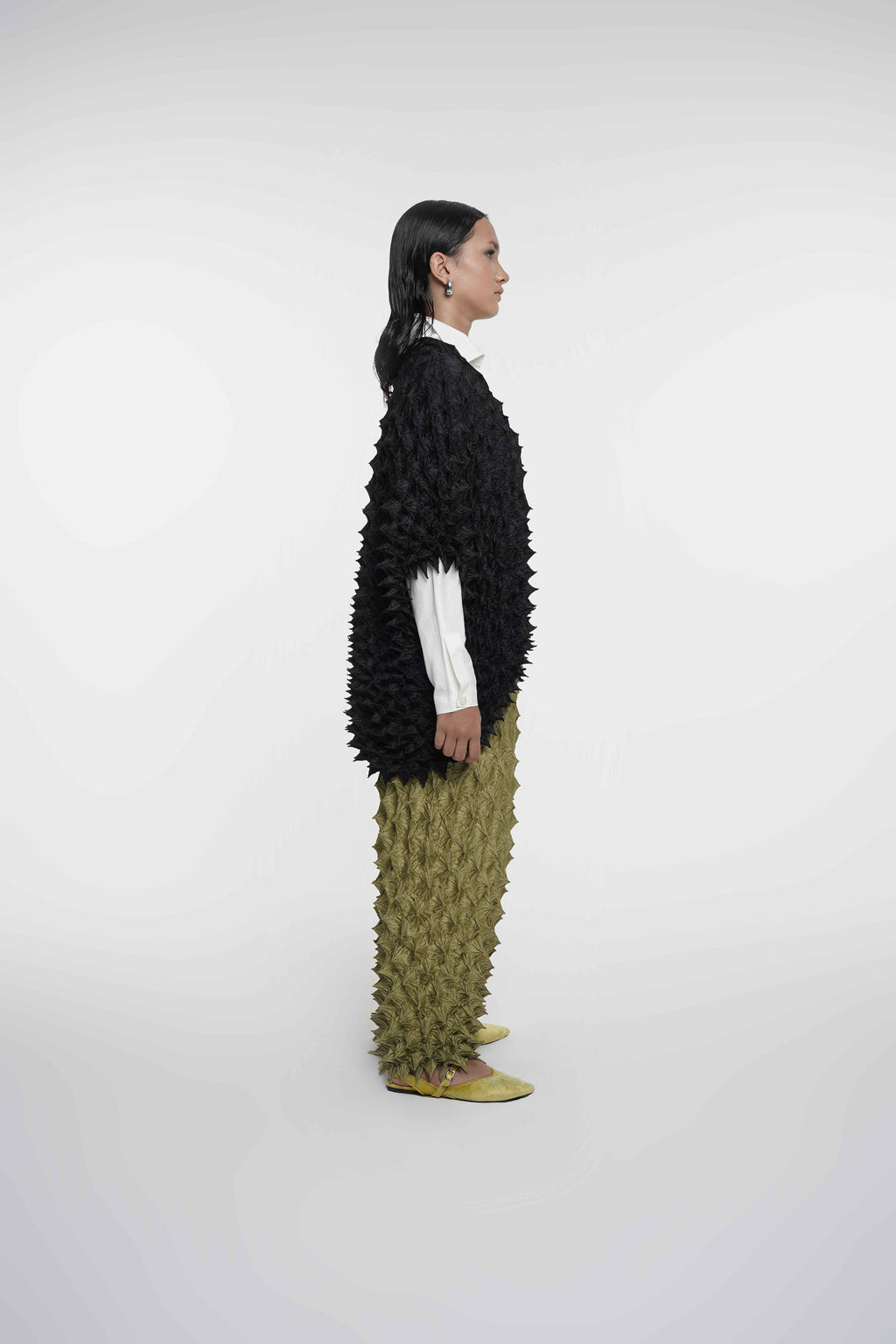 FUGUKU KIMONO OUTERWEAR - BLACK