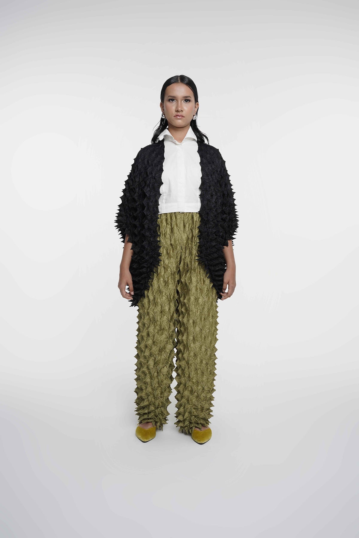 FUGUKU KIMONO OUTERWEAR - BLACK