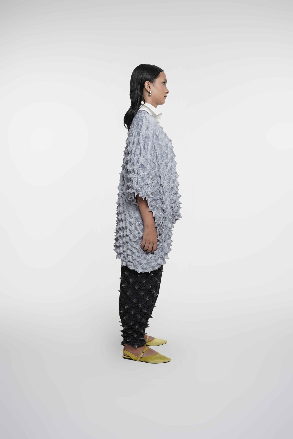 FUGUKU KIMONO OUTERWEAR - SILVER