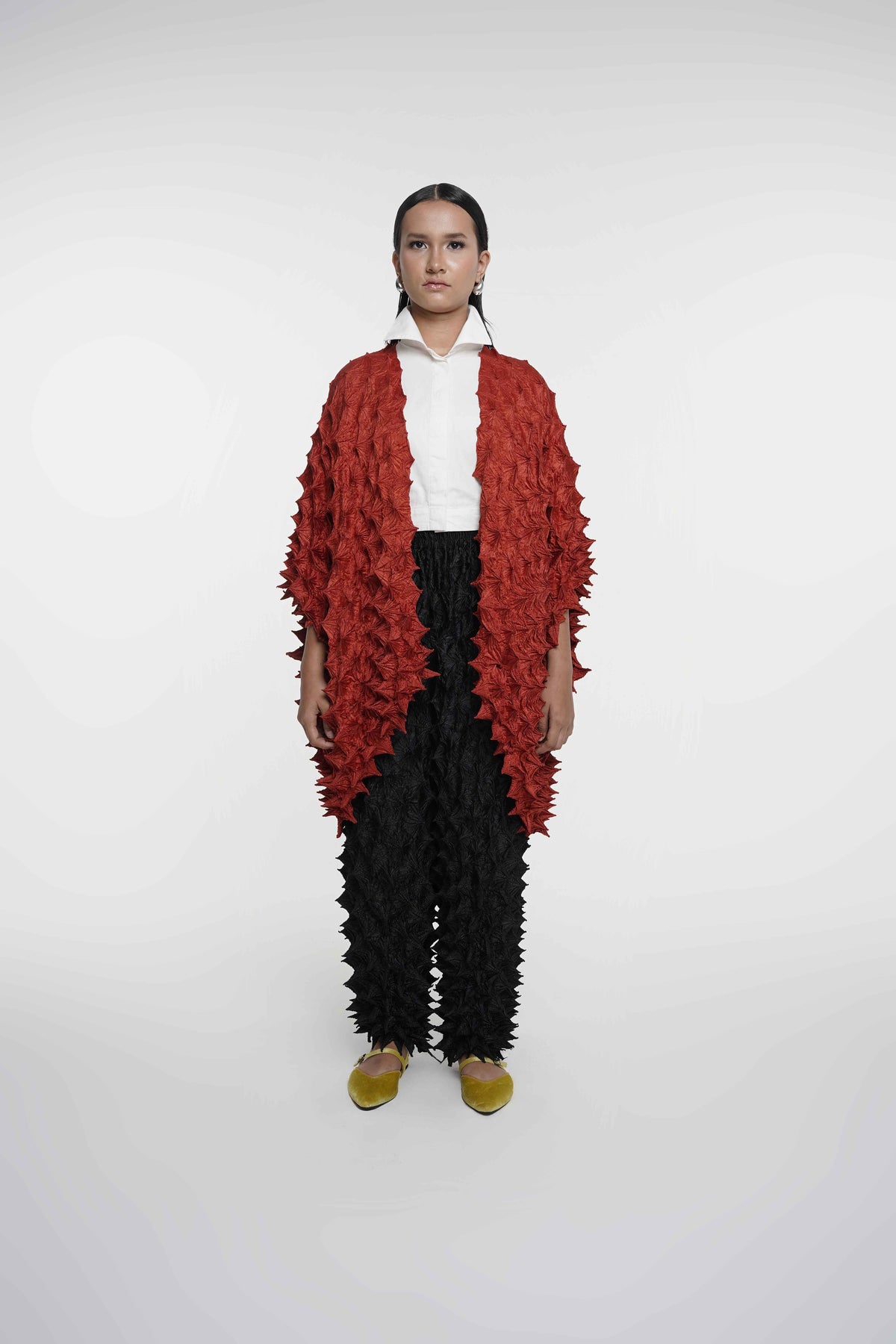 FUGUKU KIMONO OUTERWEAR - TERACOTTA