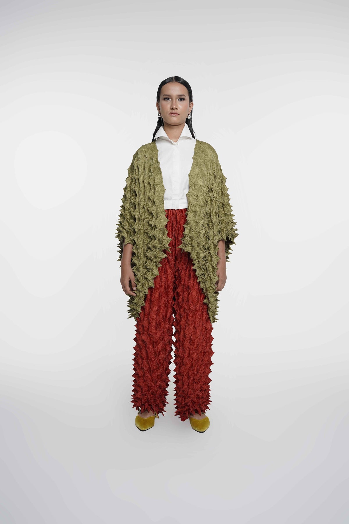 FUGUKU KIMONO OUTERWEAR - OLIVE