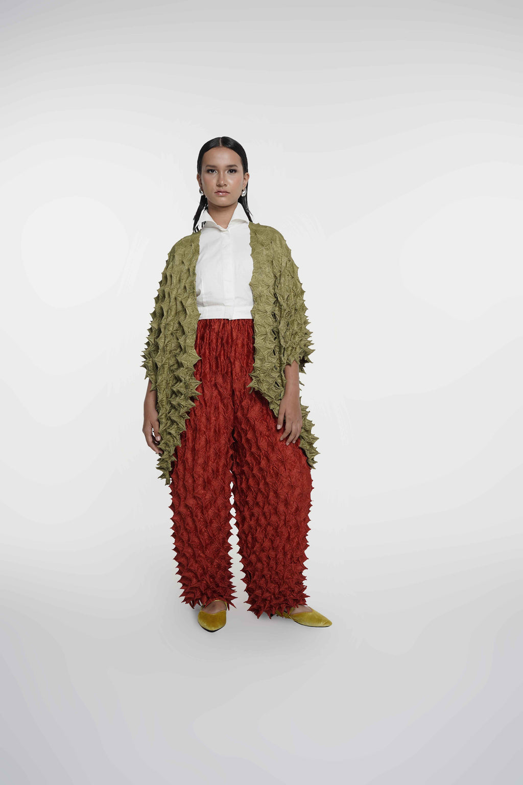FUGUKU KIMONO OUTERWEAR - OLIVE