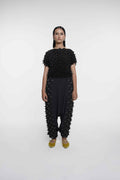 FUGUKU PONCHO TOP - BLACK