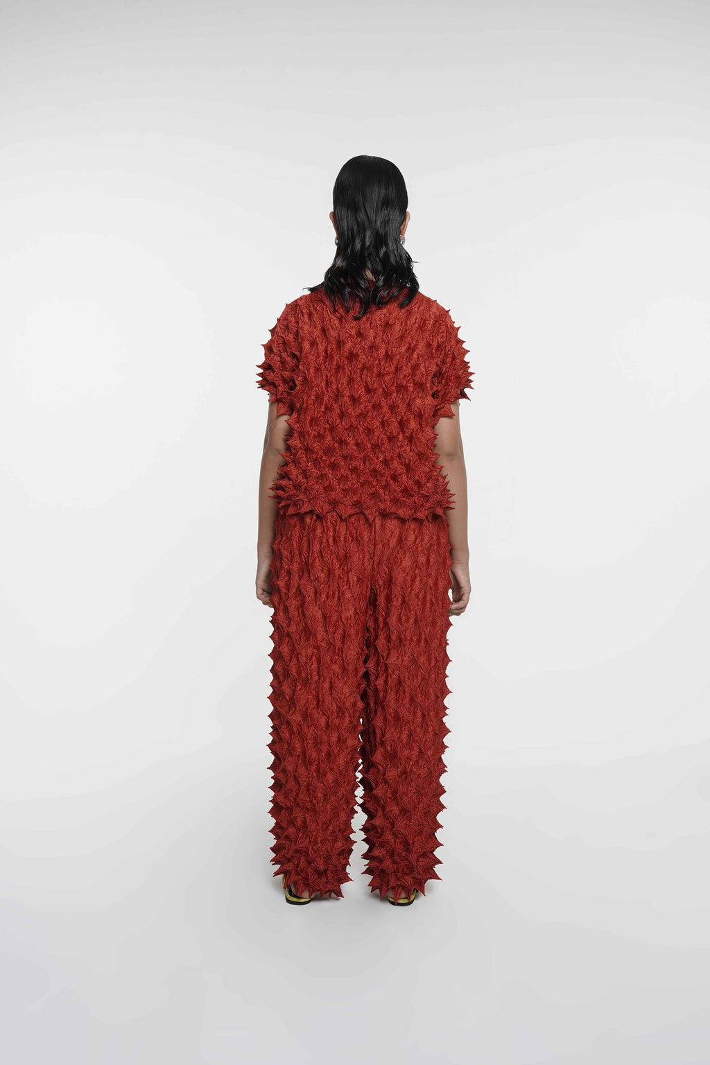 FUGUKU PONCHO TOP - TERACOTTA