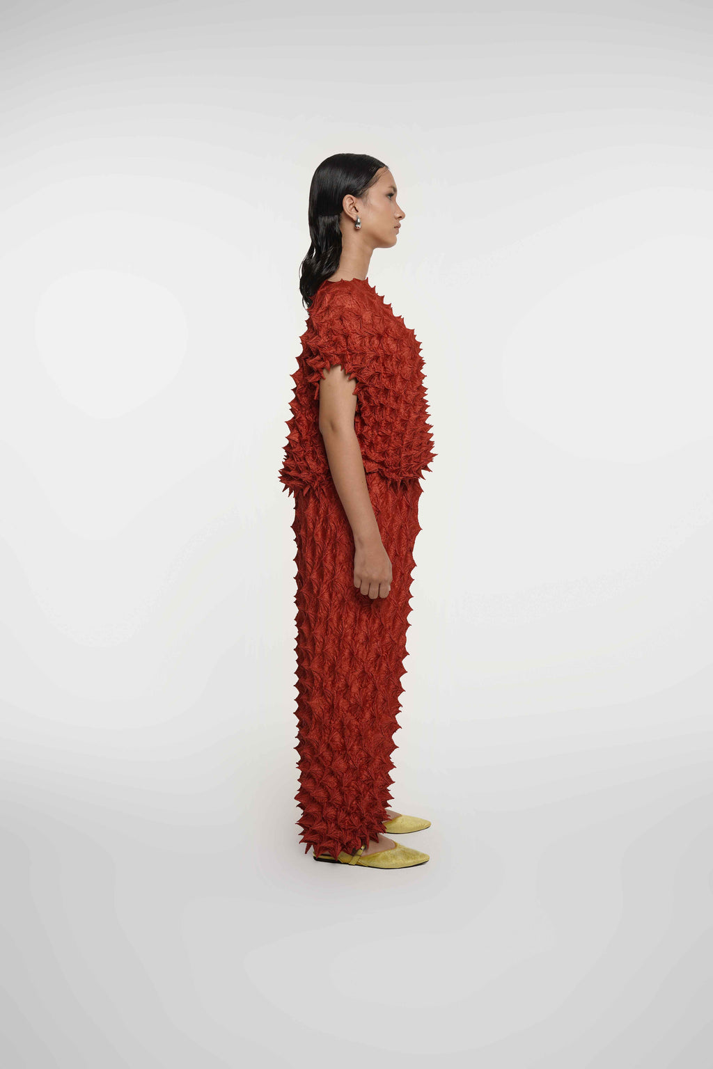 FUGUKU PONCHO TOP - TERACOTTA