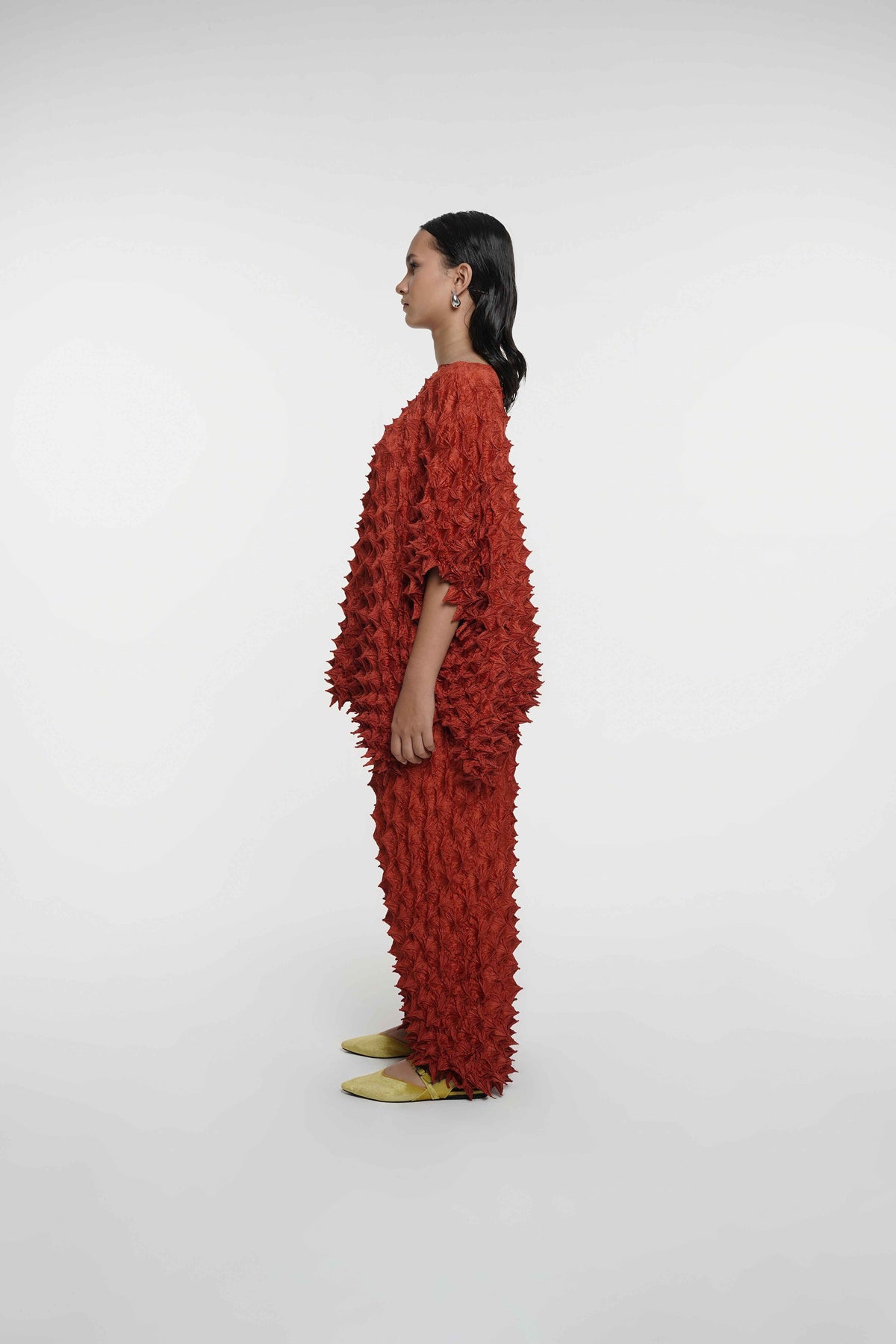 FUGUKU PONCHO TOP - TERACOTTA