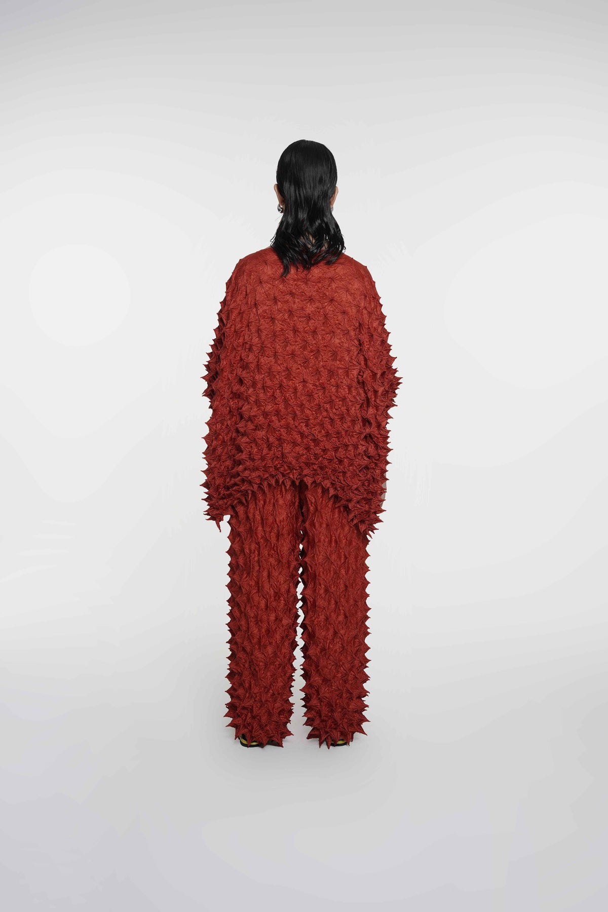 FUGUKU PONCHO TOP - TERACOTTA