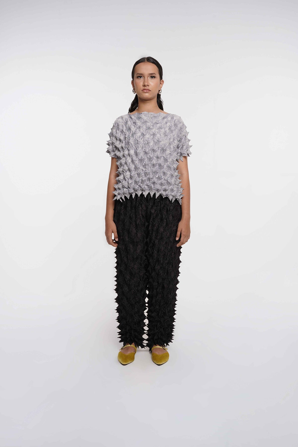 FUGUKU PONCHO TOP - SILVER