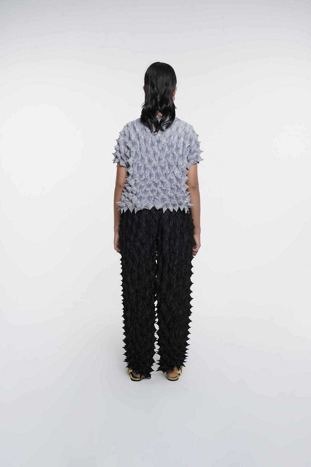 FUGUKU PONCHO TOP - SILVER