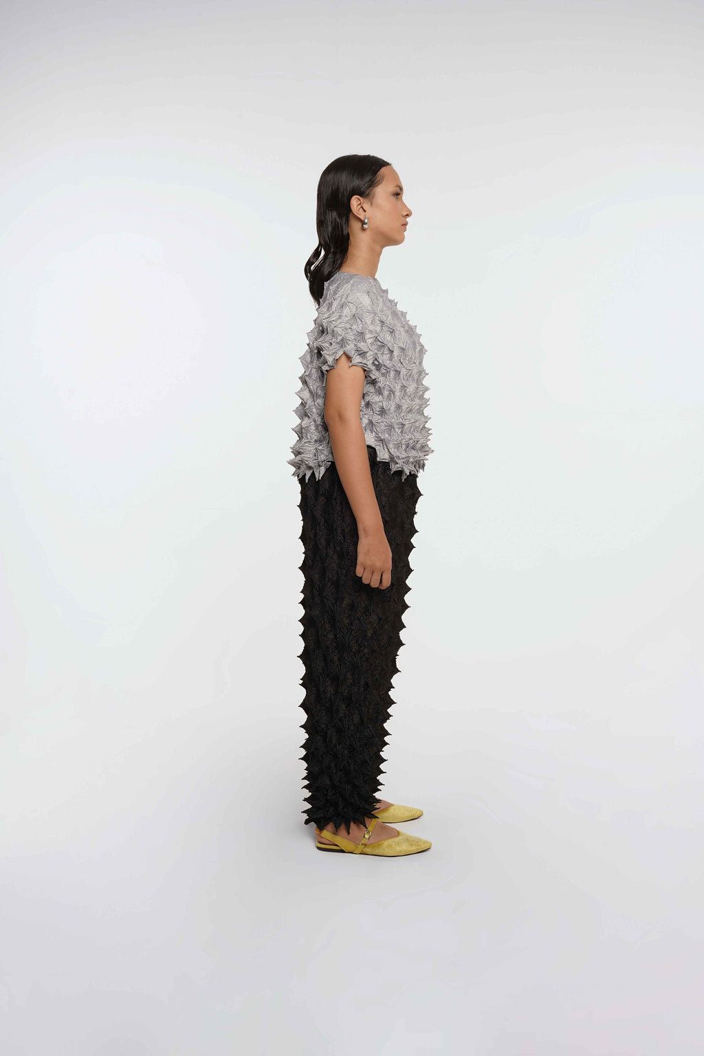 FUGUKU PONCHO TOP - SILVER