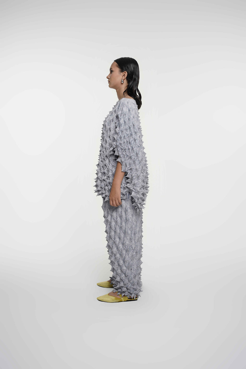 FUGUKU PONCHO TOP - SILVER