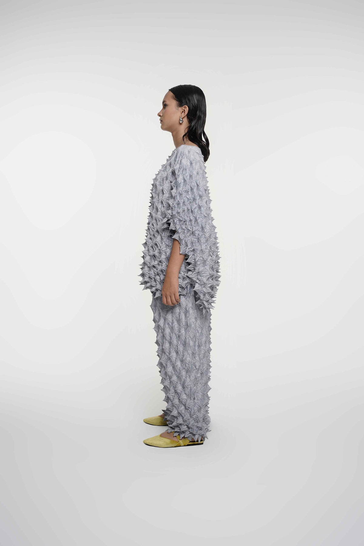 FUGUKU PONCHO TOP - SILVER
