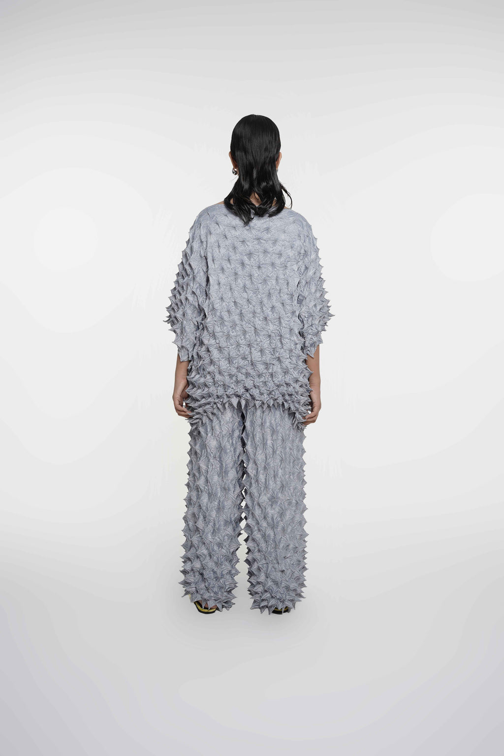 FUGUKU PONCHO TOP - SILVER