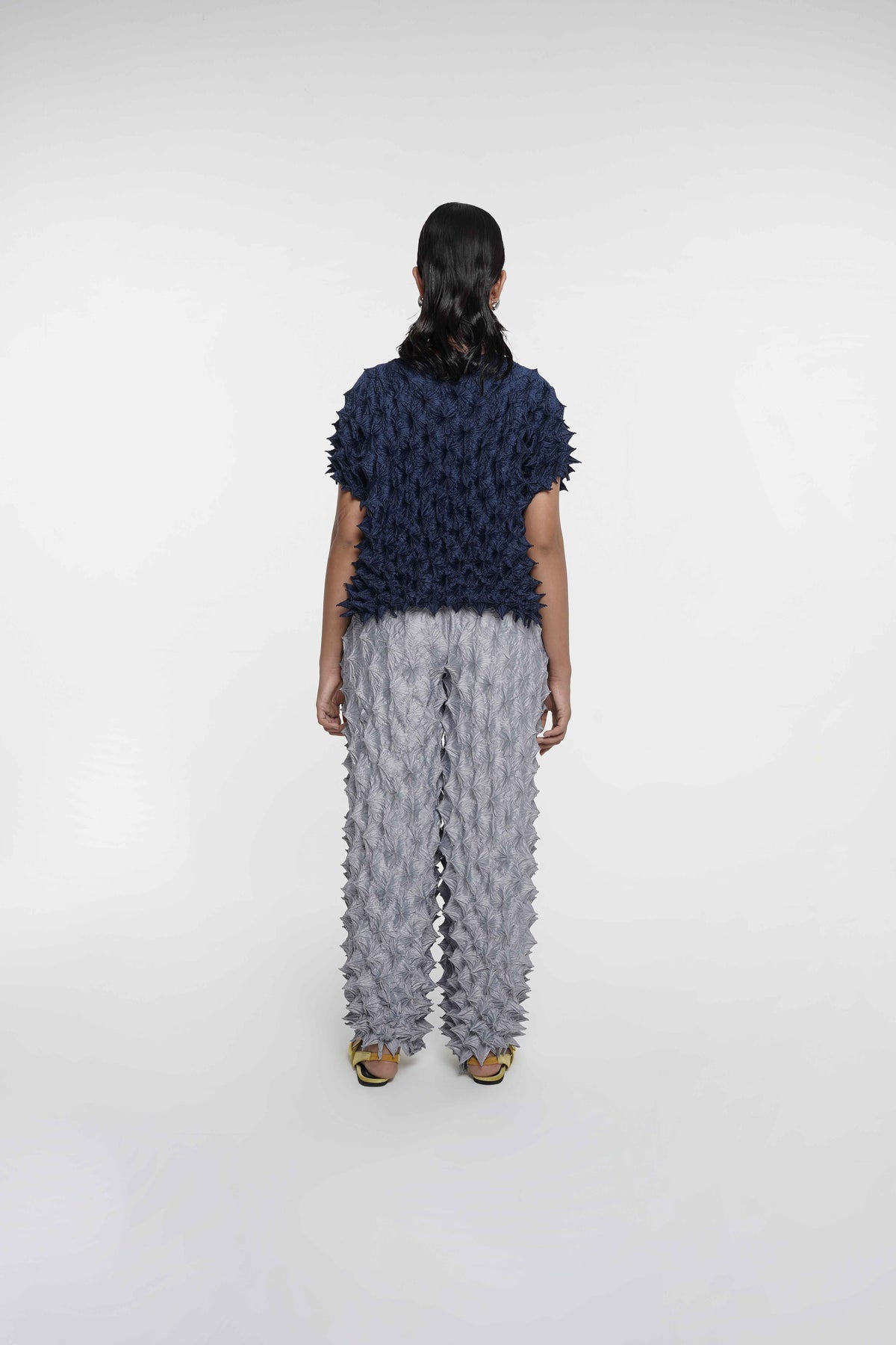FUGUKU PONCHO TOP - NAVY