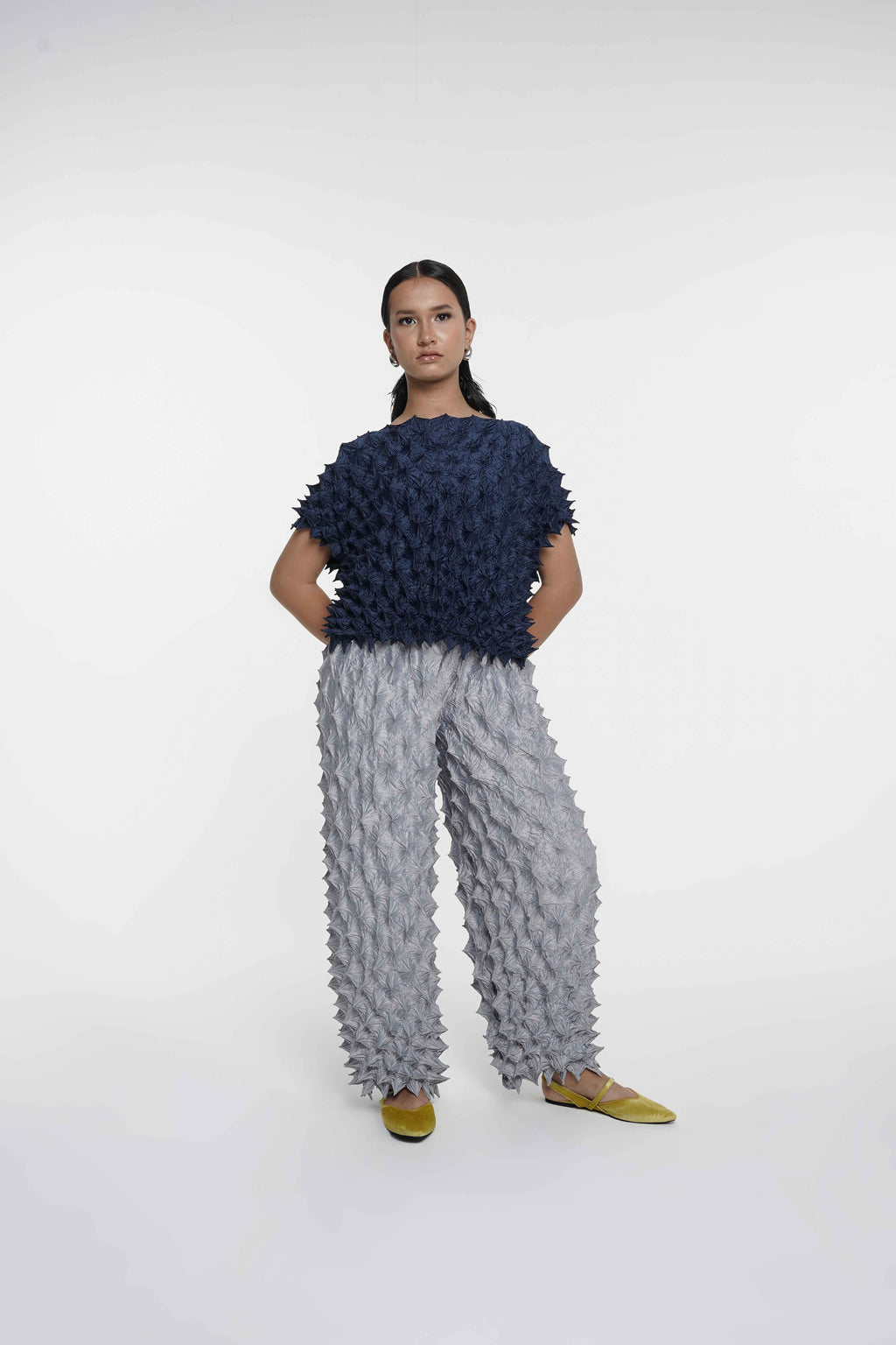 FUGUKU PONCHO TOP - NAVY