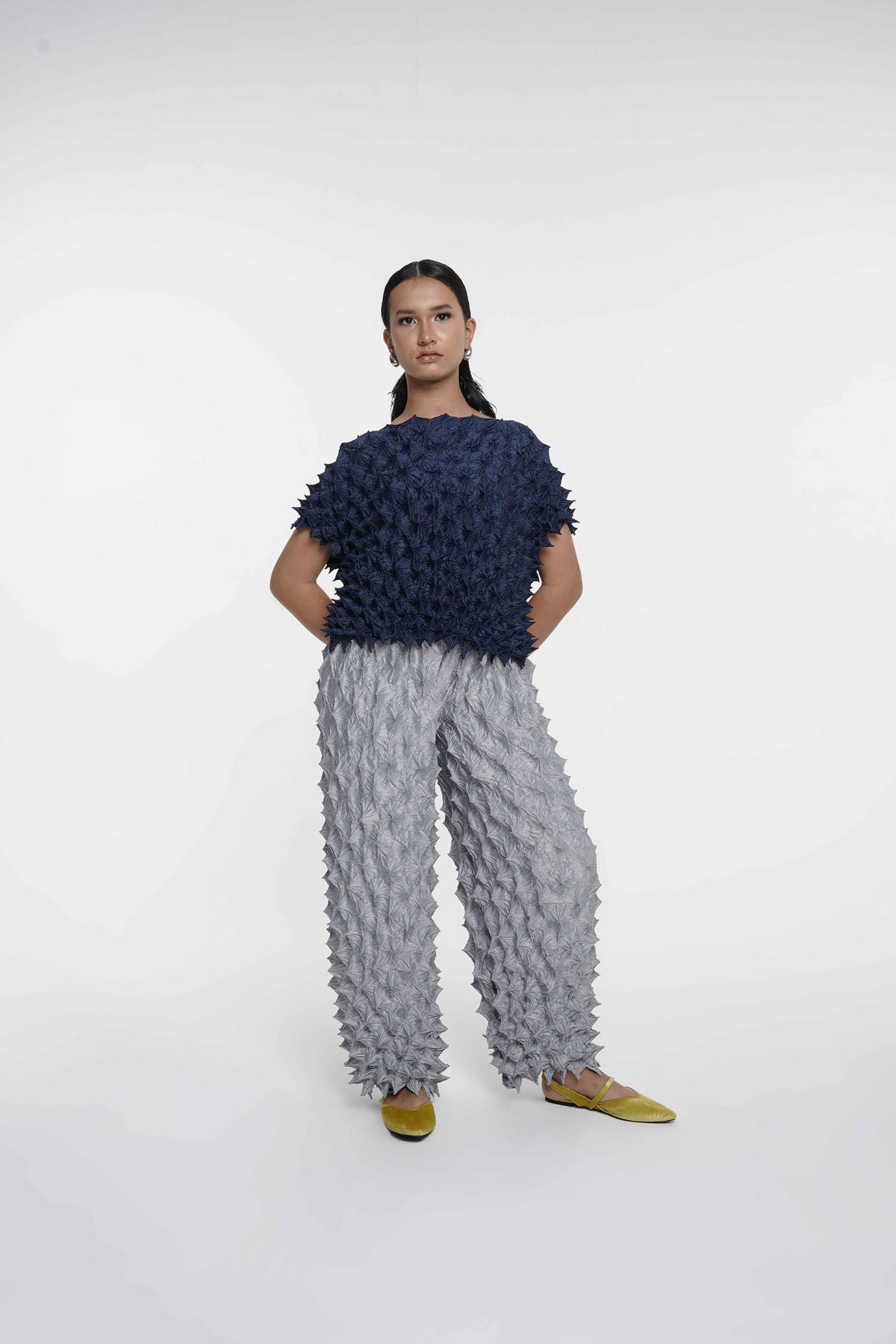 FUGUKU PONCHO TOP - NAVY