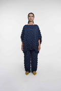 FUGUKU PONCHO TOP - NAVY