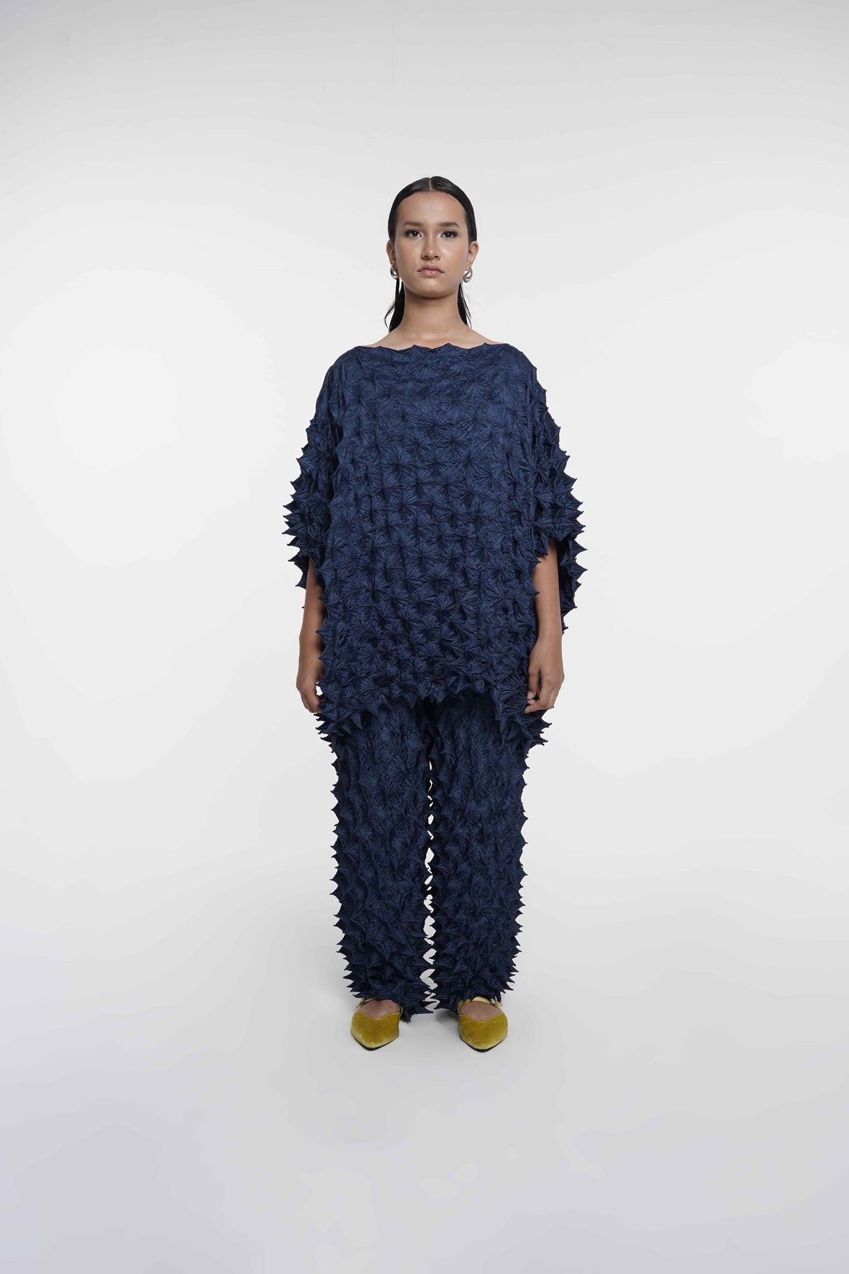 FUGUKU PONCHO TOP - NAVY