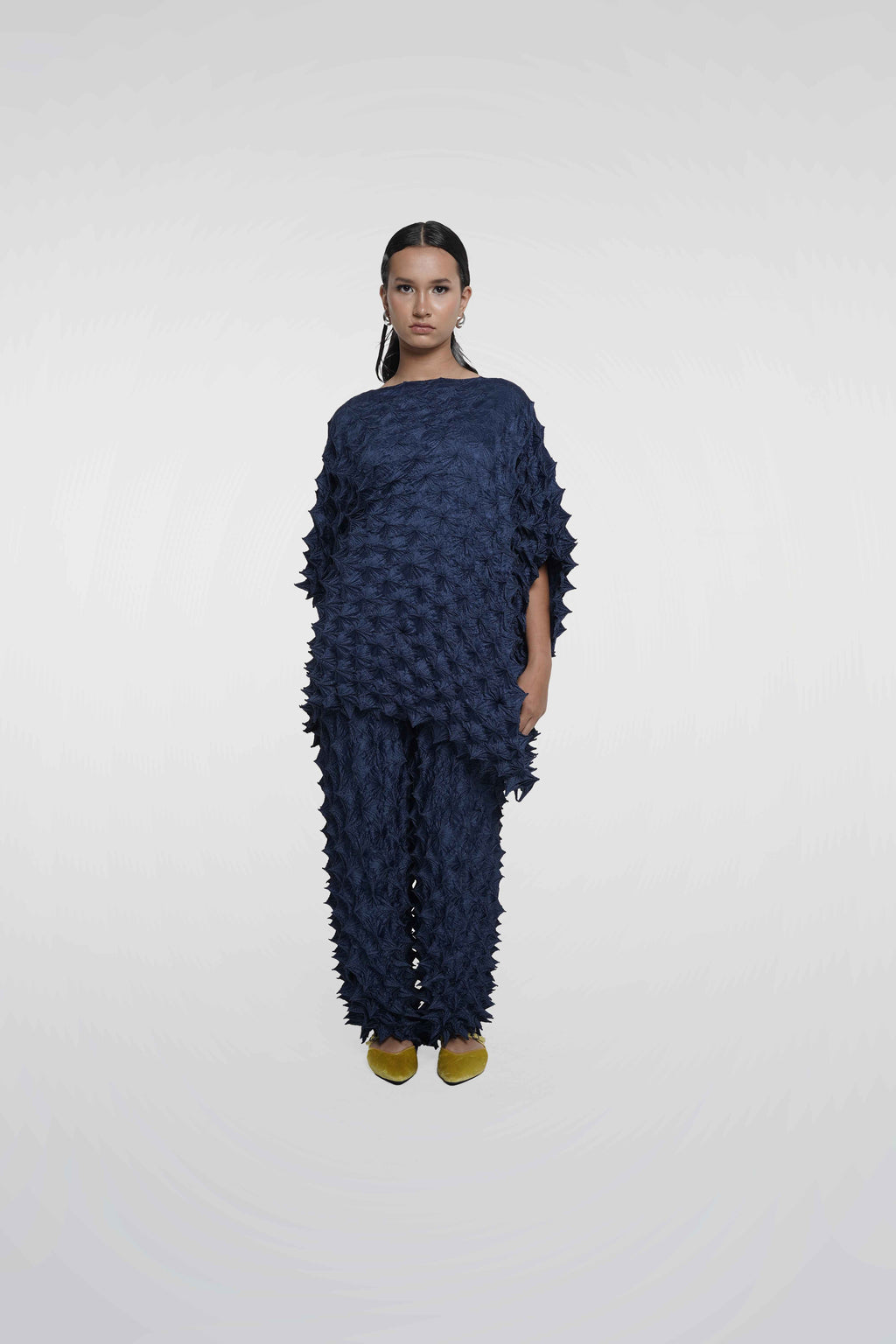 FUGUKU PONCHO TOP - NAVY