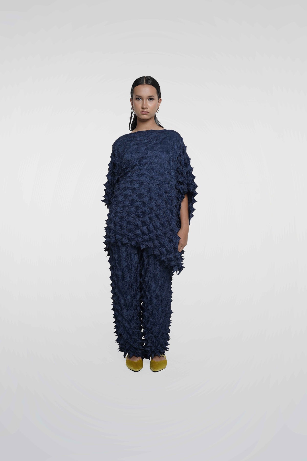 FUGUKU PONCHO TOP - NAVY