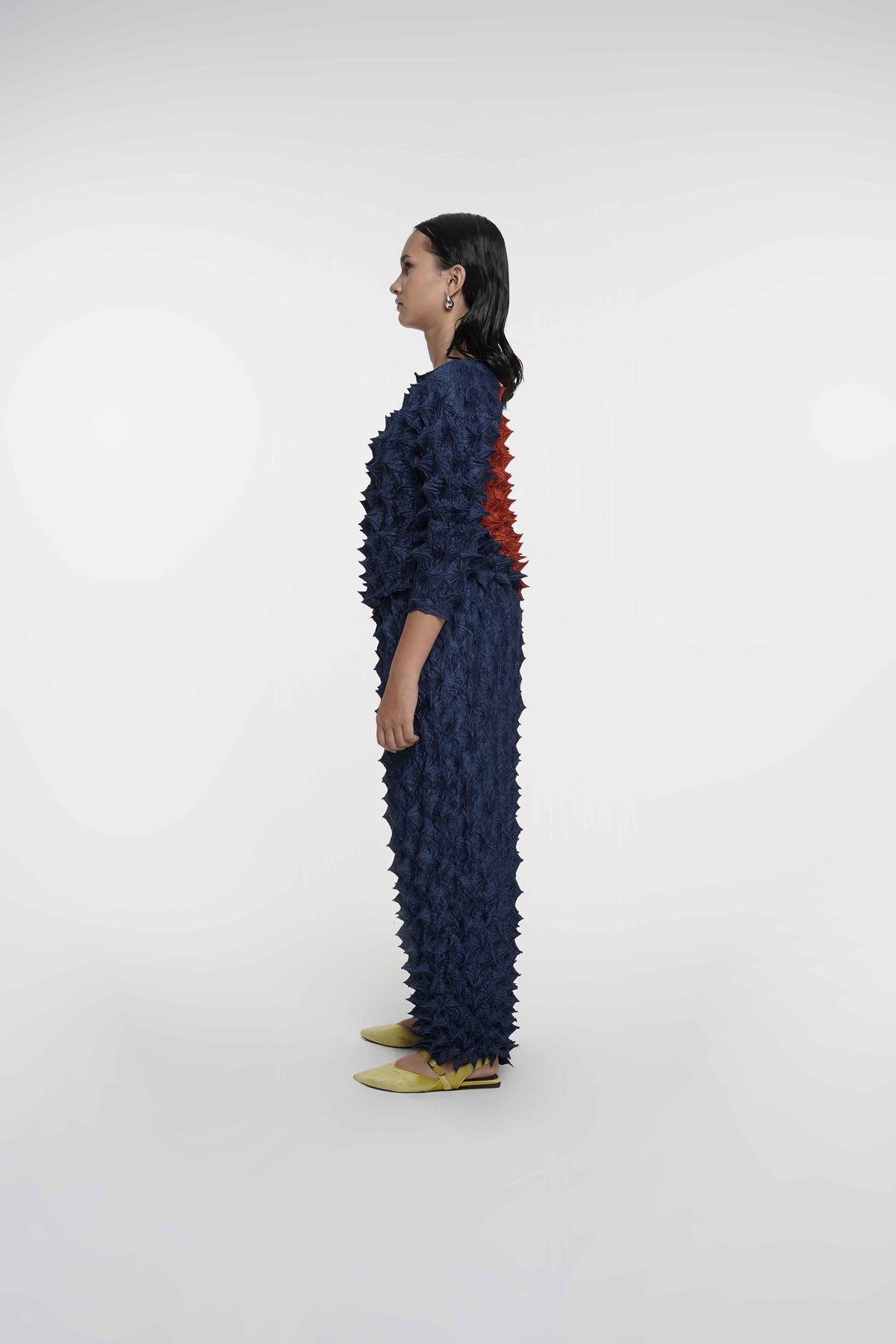 FUGUKU PUZZLE TOP - TERACOTTA/NAVY