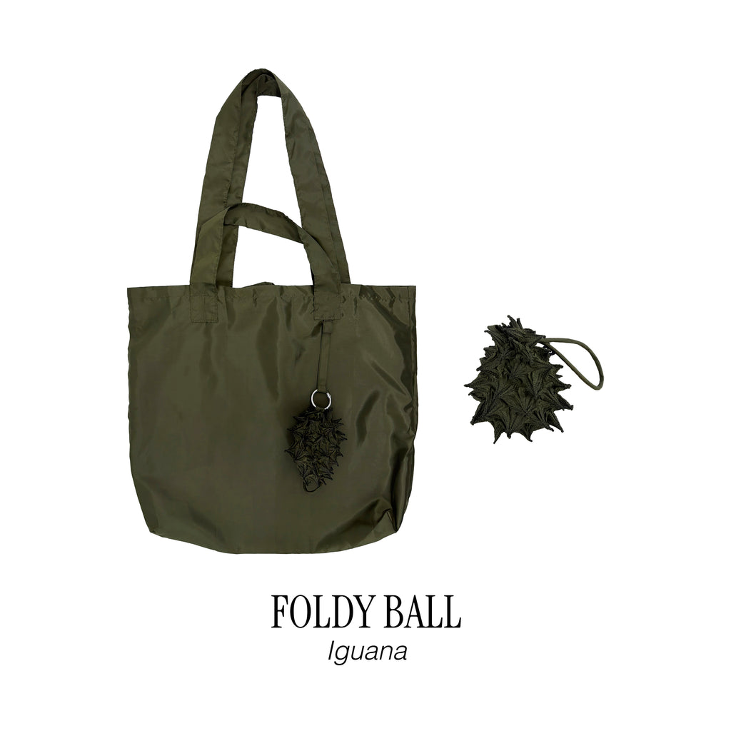 FUGUKU FOLDABLE BAG - FOLDY BALL - IGUANA