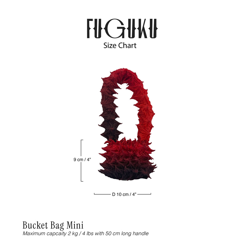 FUGUKU HAND BAG - BUCKET BAG MINI - ENERGIZED RED